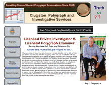 Tablet Screenshot of clugston-investigations.com